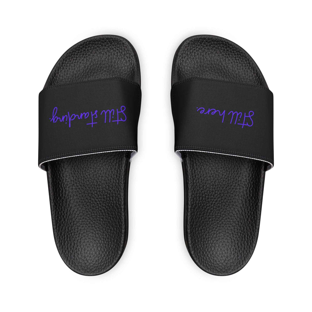 “Still Here / Still Standing” Slide Sandals — Quiet Strength Edition - Shoes, Sandals - EpiAl's Shop