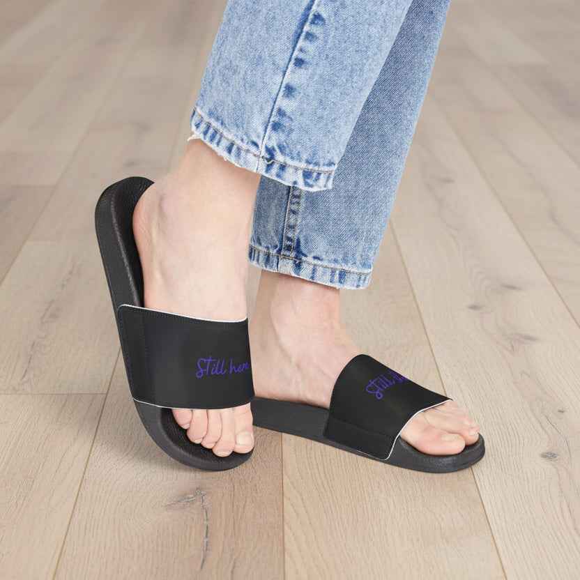 “Still Here / Still Standing” Slide Sandals — Quiet Strength Edition - Shoes, Sandals - EpiAl's Shop
