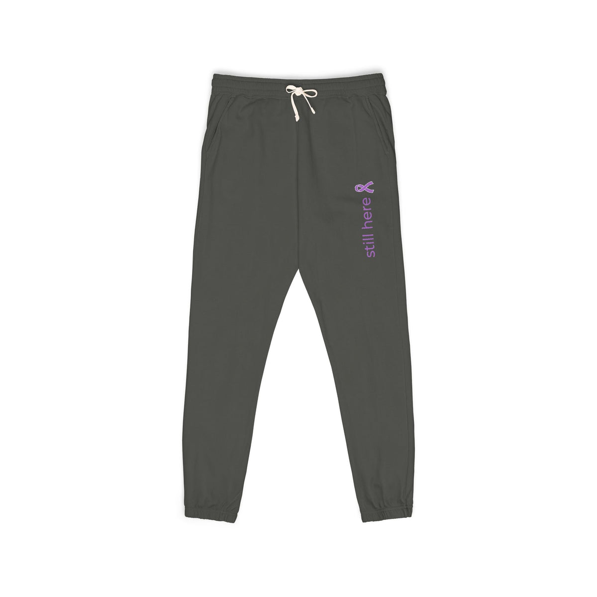 Still Here – Unisex Garment-Dyed Fleece Sweatpants - Clothing, Unisex, Sweatpants - EpiAl's Shop