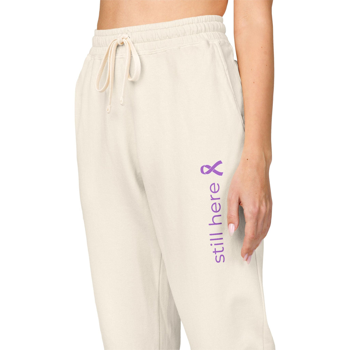 Still Here – Unisex Garment-Dyed Fleece Sweatpants - Clothing, Unisex, Sweatpants - EpiAl's Shop