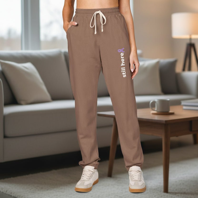 Still Here – Unisex Garment-Dyed Fleece Sweatpants - Clothing, Unisex, Sweatpants - EpiAl's Shop