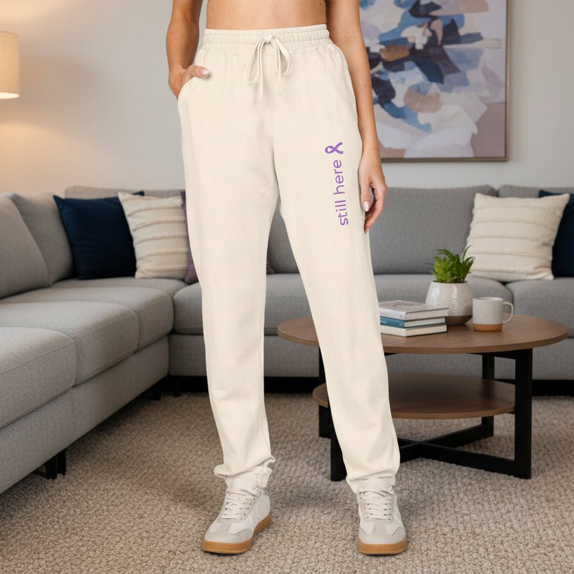 Still Here – Unisex Garment-Dyed Fleece Sweatpants - Clothing, Unisex, Sweatpants - EpiAl's Shop