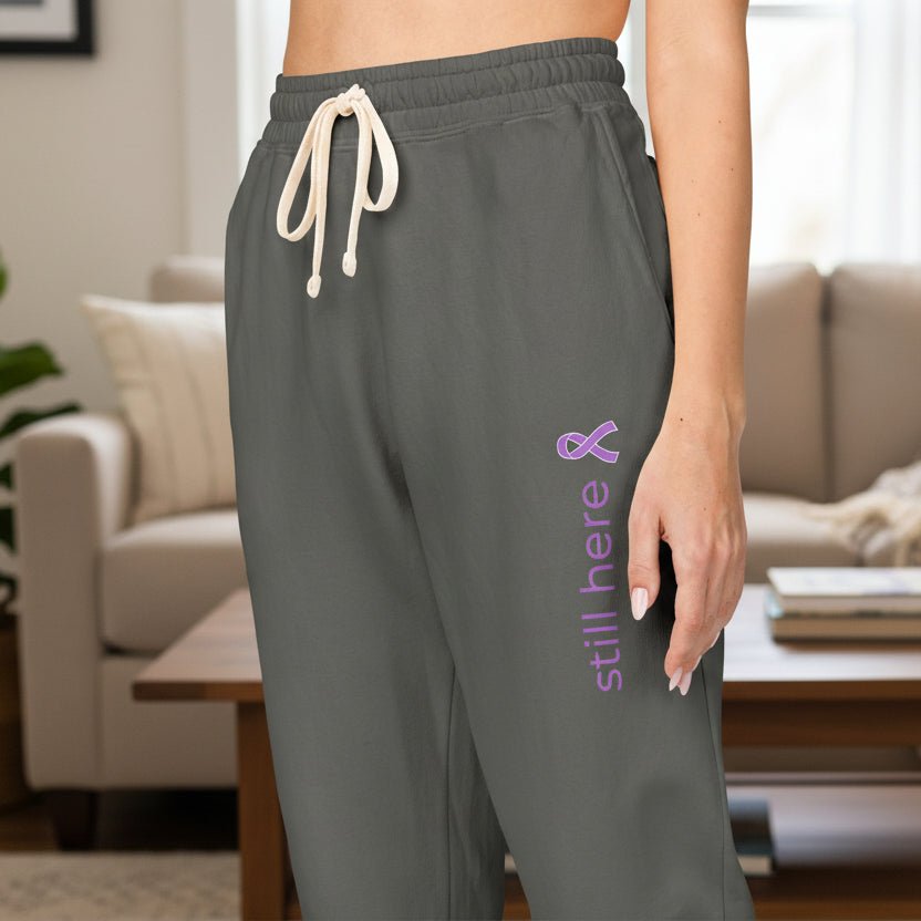 Still Here – Unisex Garment-Dyed Fleece Sweatpants - Clothing, Unisex, Sweatpants - EpiAl's Shop