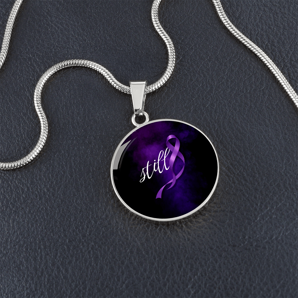 Still Round Pendant Necklace for Epilepsy Awareness - Jewelry, Necklaces - EpiAl's Shop