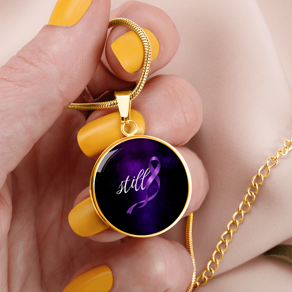 Still Round Pendant Necklace for Epilepsy Awareness - Jewelry, Necklaces - EpiAl's Shop