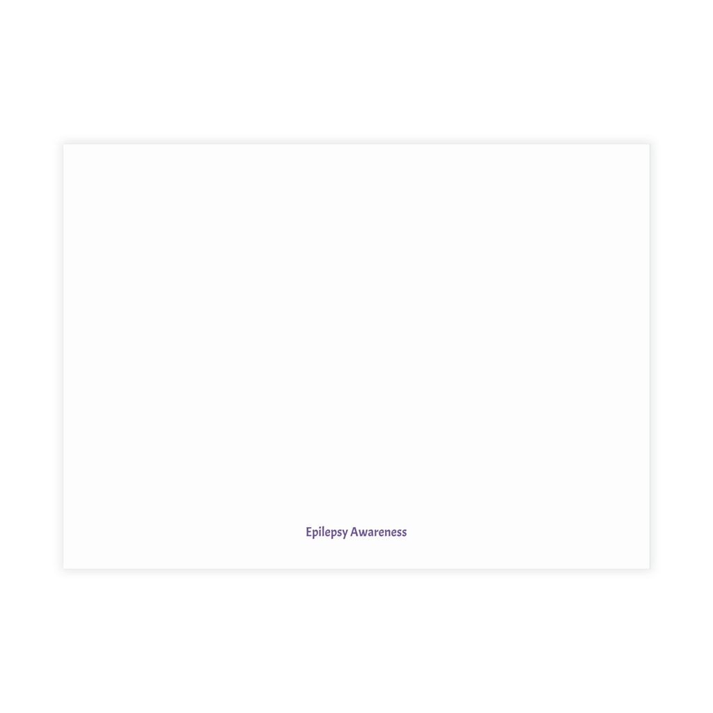 “Still. Strong. Here.” Epilepsy Awareness Postcards — Lavender Horizon (7×5, Sets of 10/30/50) - Paper Products, Greeting Cards - EpiAl's Shop