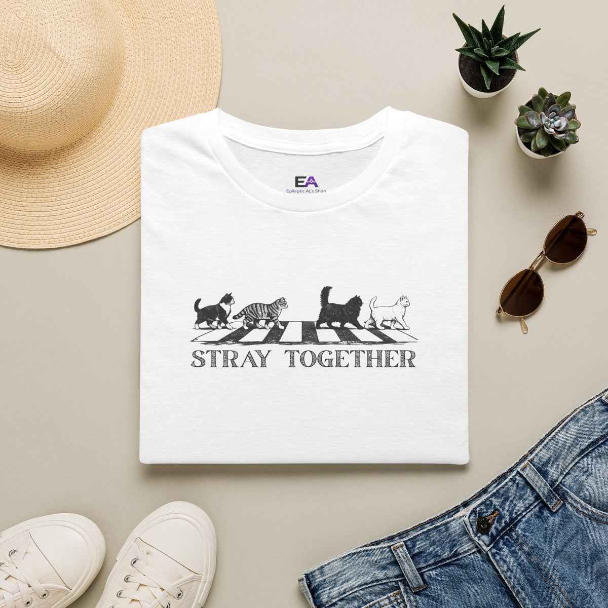 Stray Together Cat Lover T-Shirt - Clothing, Unisex, T-Shirts - EpiAl's Shop