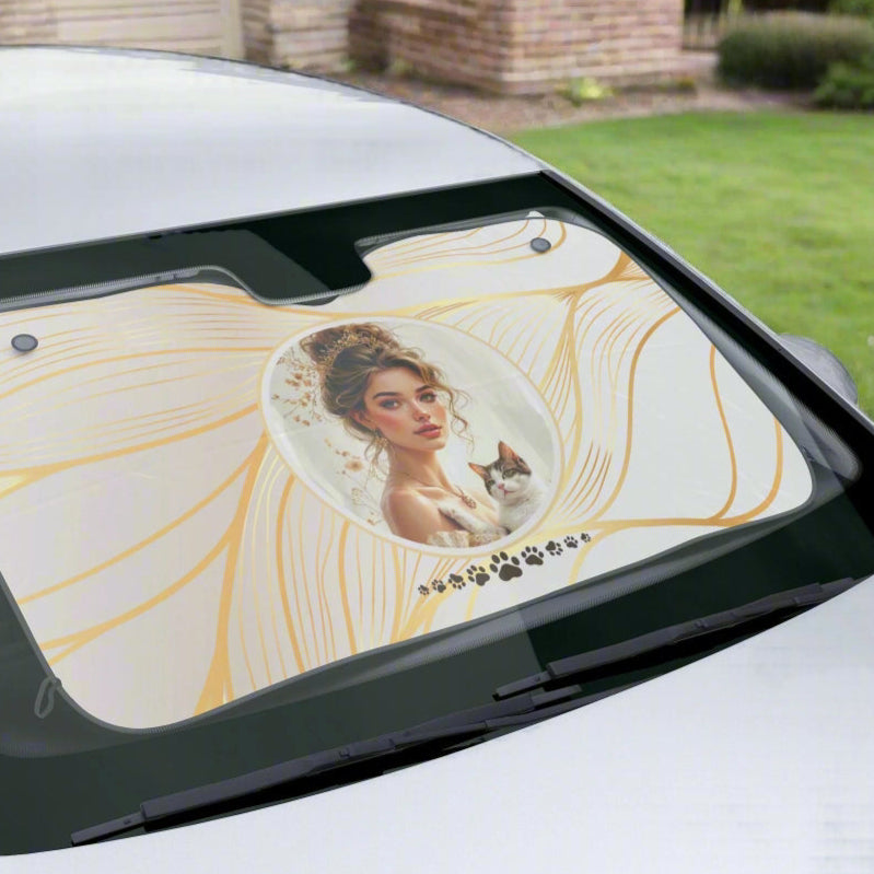 Stylish Car Sun Shades with Elegant Cat Lady Design - Accessories, Auto, Sun Shades - EpiAl's Shop