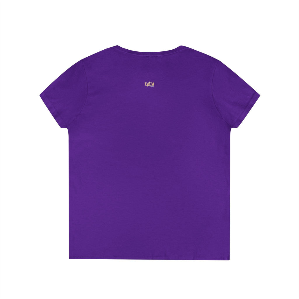 Stylish Meow Ladies' V - Neck T-Shirt, Cute Cat Lover Gift - Clothing, T-shirts - EpiAl's Shop