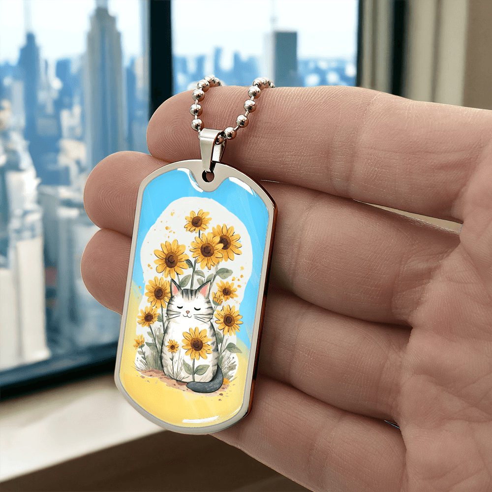 Sunflower Kitty Necklace - Jewelry, Necklaces - EpiAl's Shop