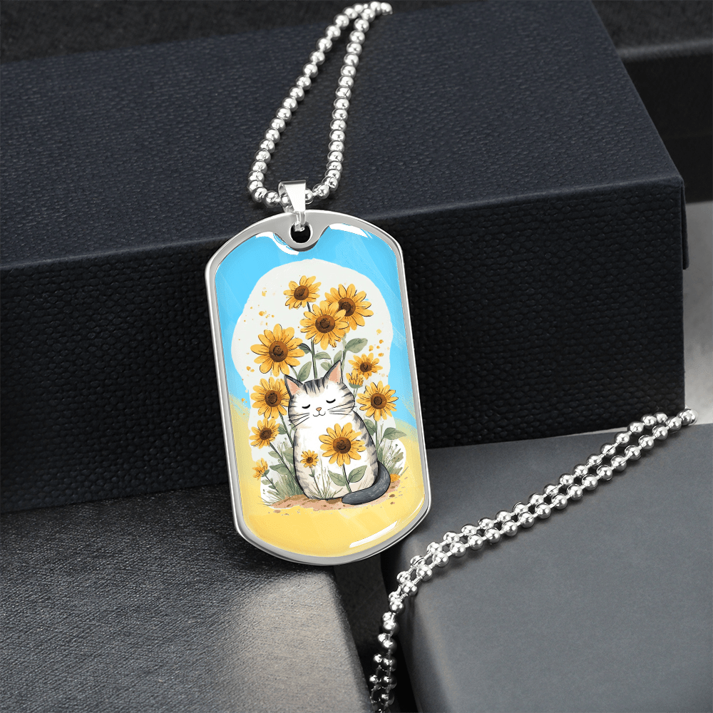 Sunflower Kitty Necklace - Jewelry, Necklaces - EpiAl's Shop