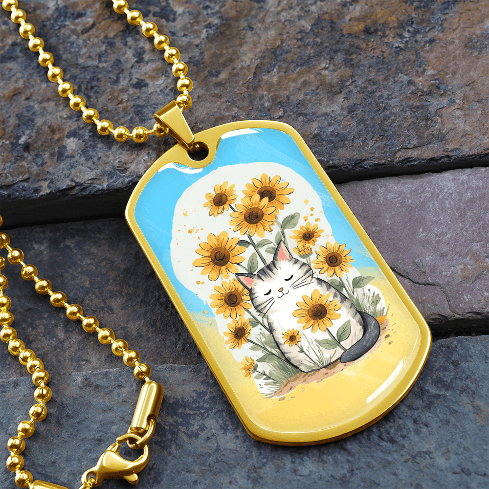 Sunflower Kitty Necklace - Jewelry, Necklaces - EpiAl's Shop