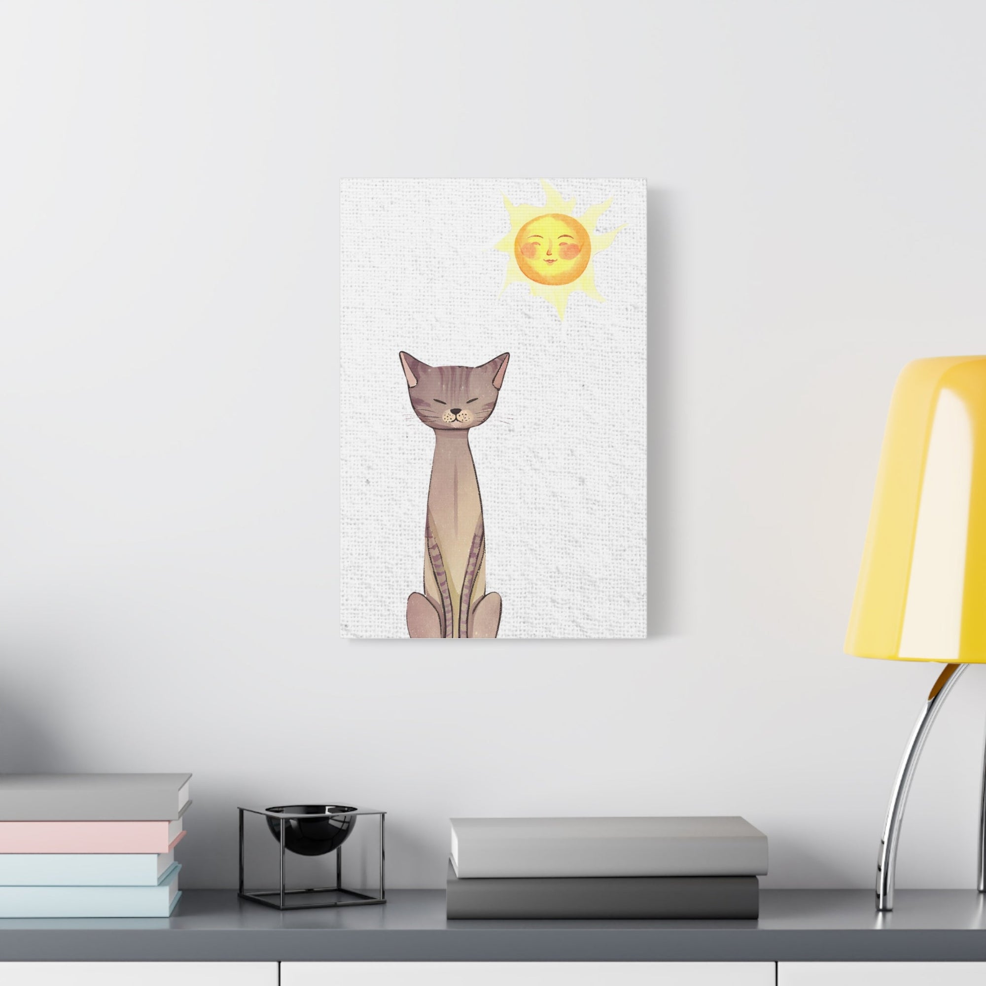 Sunny Cat Matte Canvas, Stretched, 1.25" - Canvas - Epileptic Al’s Shop