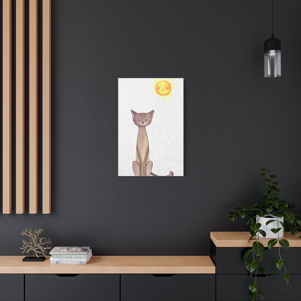 Sunny Cat Matte Canvas, Stretched, 1.25" - Canvas - Epileptic Al’s Shop