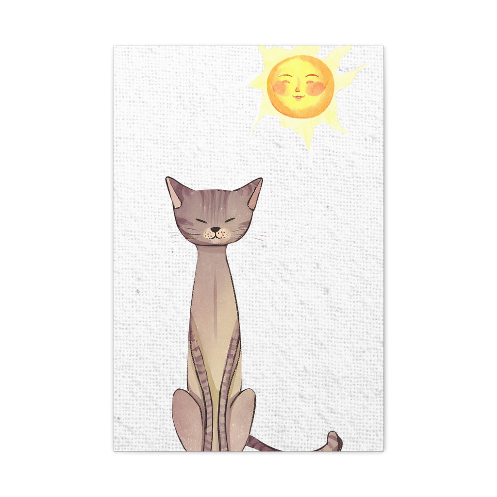 Sunny Cat Matte Canvas, Stretched, 1.25" - Canvas - Epileptic Al’s Shop