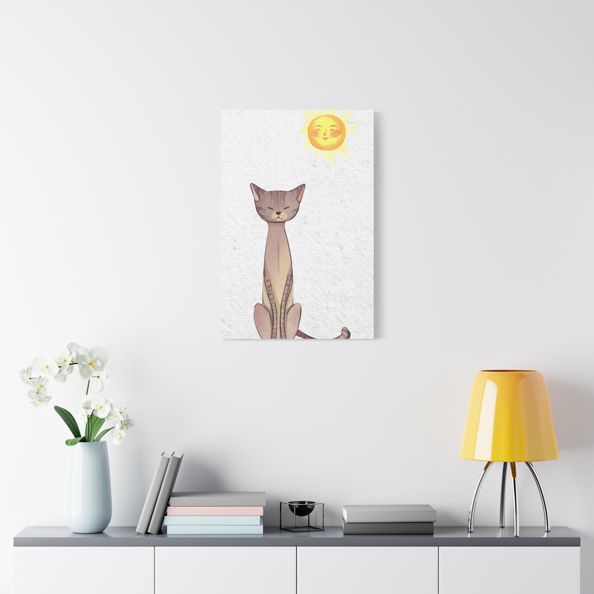 Sunny Cat Matte Canvas, Stretched, 1.25" - Canvas - Epileptic Al’s Shop