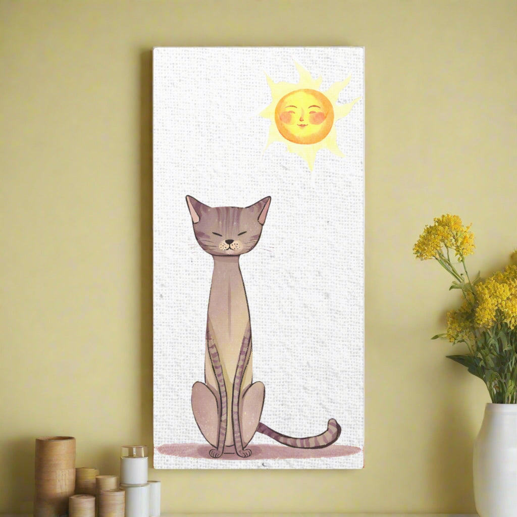 Sunny Cat Matte Canvas, Stretched, 1.25" - Canvas - Epileptic Al’s Shop