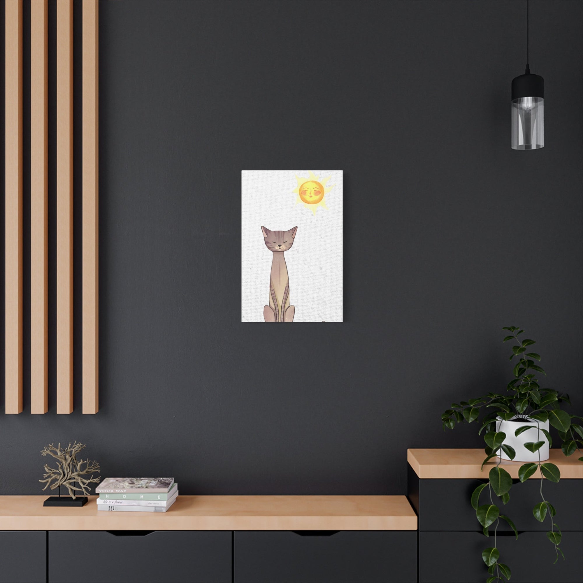 Sunny Cat Matte Canvas, Stretched, 1.25" - Canvas - Epileptic Al’s Shop