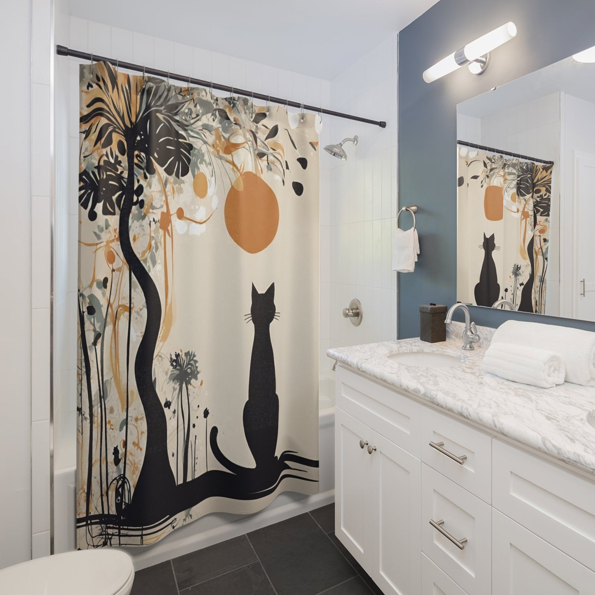 Sunrise Kitty Shower Curtains - Home Decor - Epileptic Al’s Shop