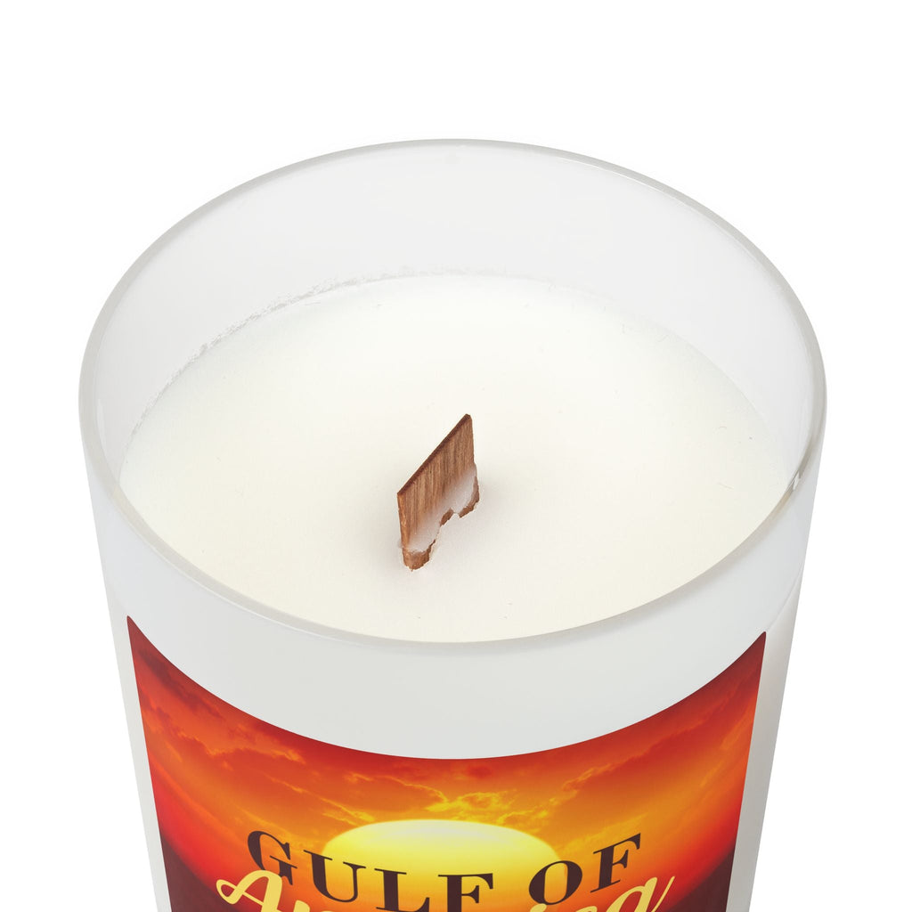 Sunset American Gulf 11oz Frosted Glass Candle - Sea Mineral Aroma - Decor, Scented Candles - EpiAl's Shop