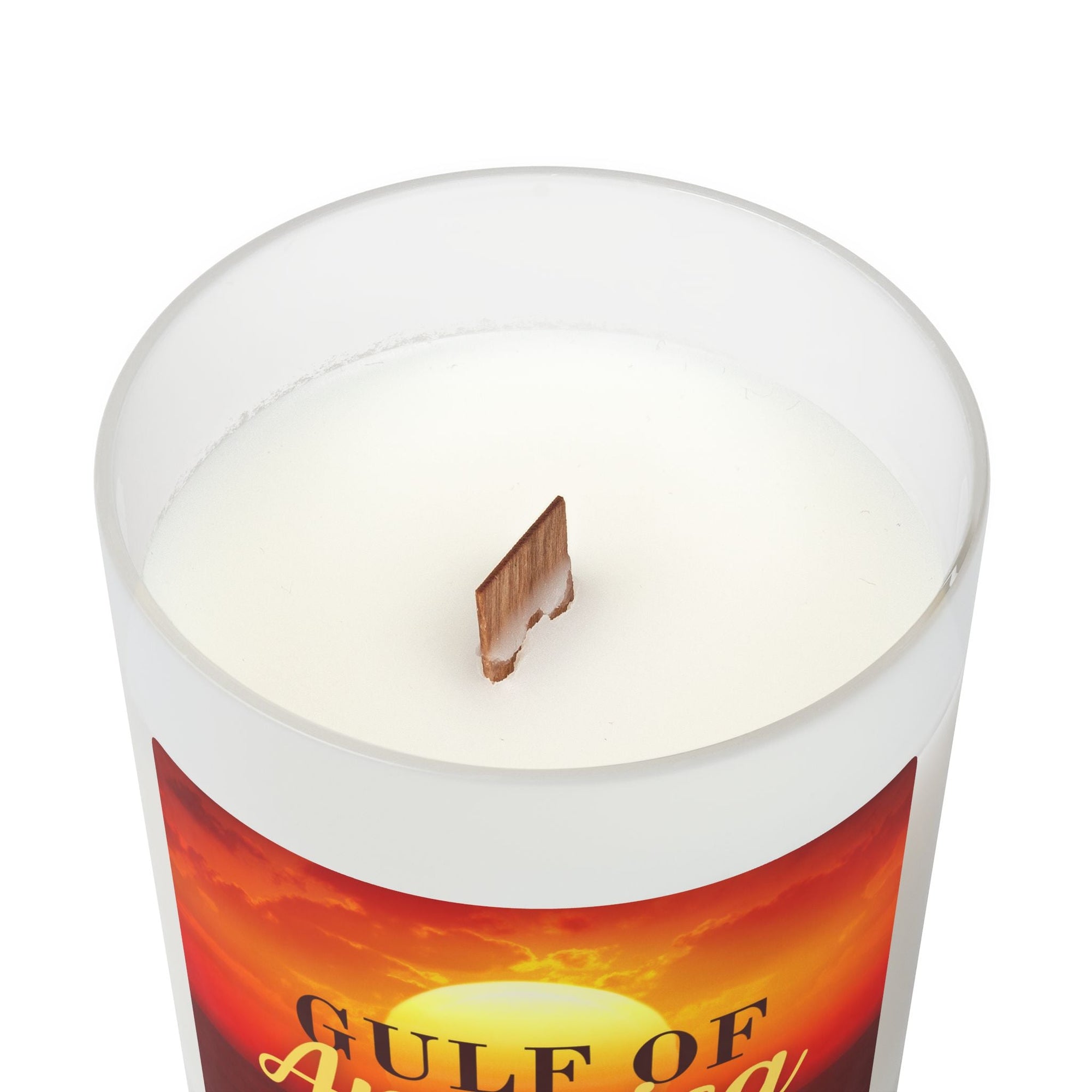 Sunset American Gulf 11oz Frosted Glass Candle - Sea Mineral Aroma - Decor, Scented Candles - EpiAl's Shop