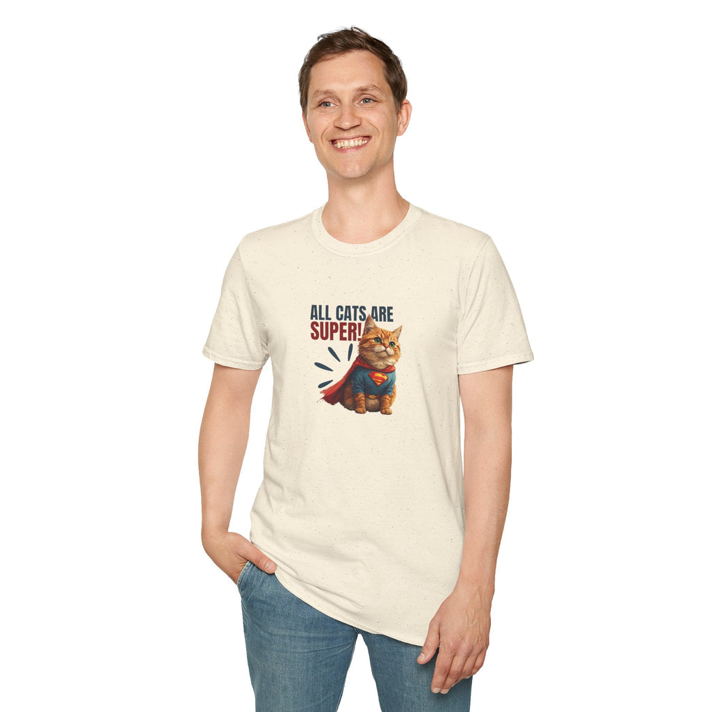 Super Cat Unisex T-Shirt, Fun Cat Lover Tee - Clothing, T-shirts - EpiAl's Shop