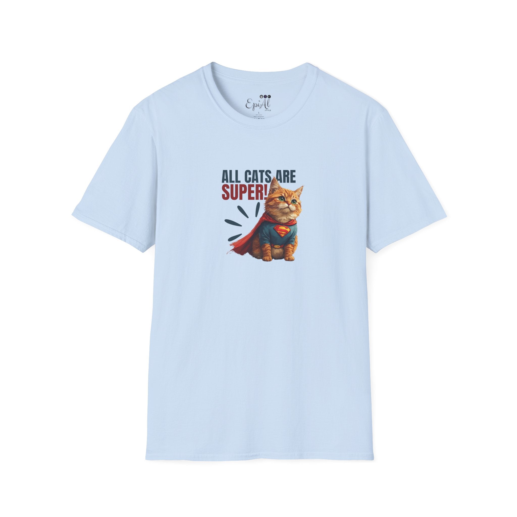 Super Cat Unisex T-Shirt, Fun Cat Lover Tee - Clothing, T-shirts - EpiAl's Shop