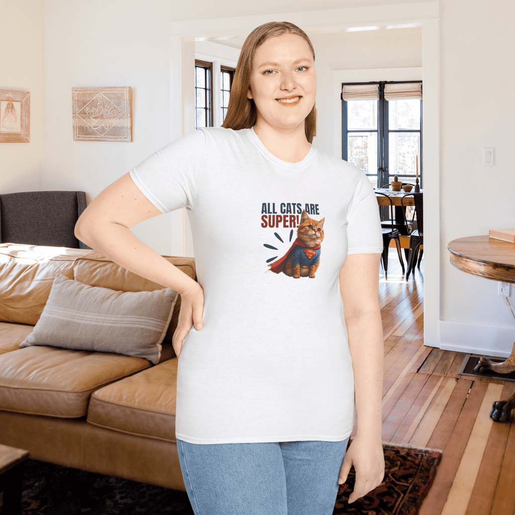 Super Cat Unisex T-Shirt, Fun Cat Lover Tee - Clothing, T-shirts - EpiAl's Shop