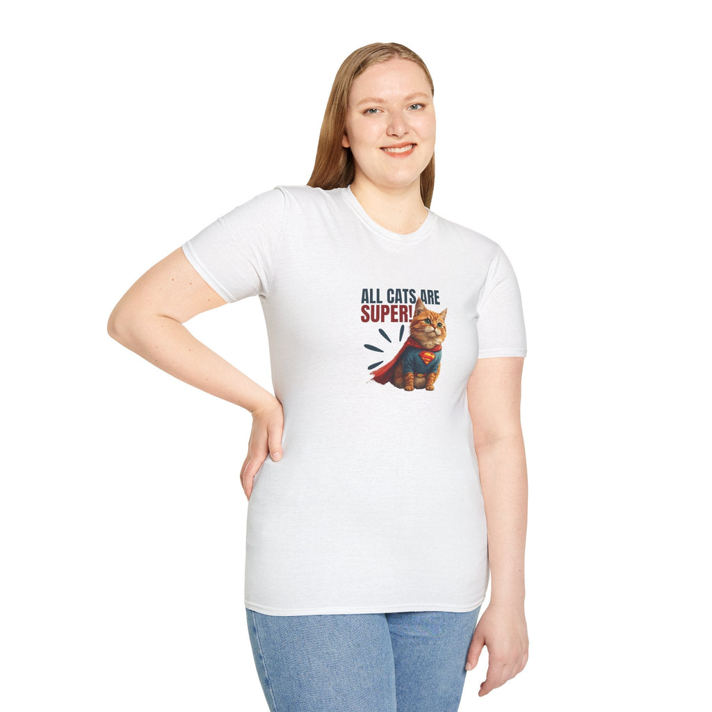 Super Cat Unisex T-Shirt, Fun Cat Lover Tee - Clothing, T-shirts - EpiAl's Shop