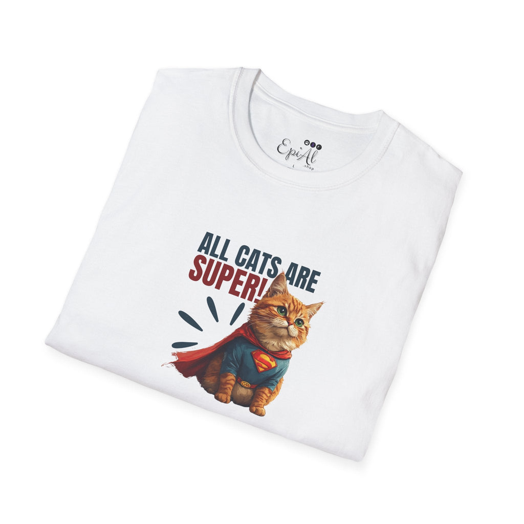 Super Cat Unisex T-Shirt, Fun Cat Lover Tee - Clothing, T-shirts - EpiAl's Shop