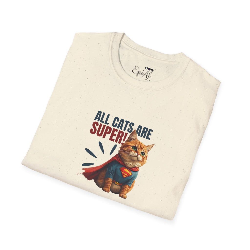 Super Cat Unisex T-Shirt, Fun Cat Lover Tee - Clothing, T-shirts - EpiAl's Shop