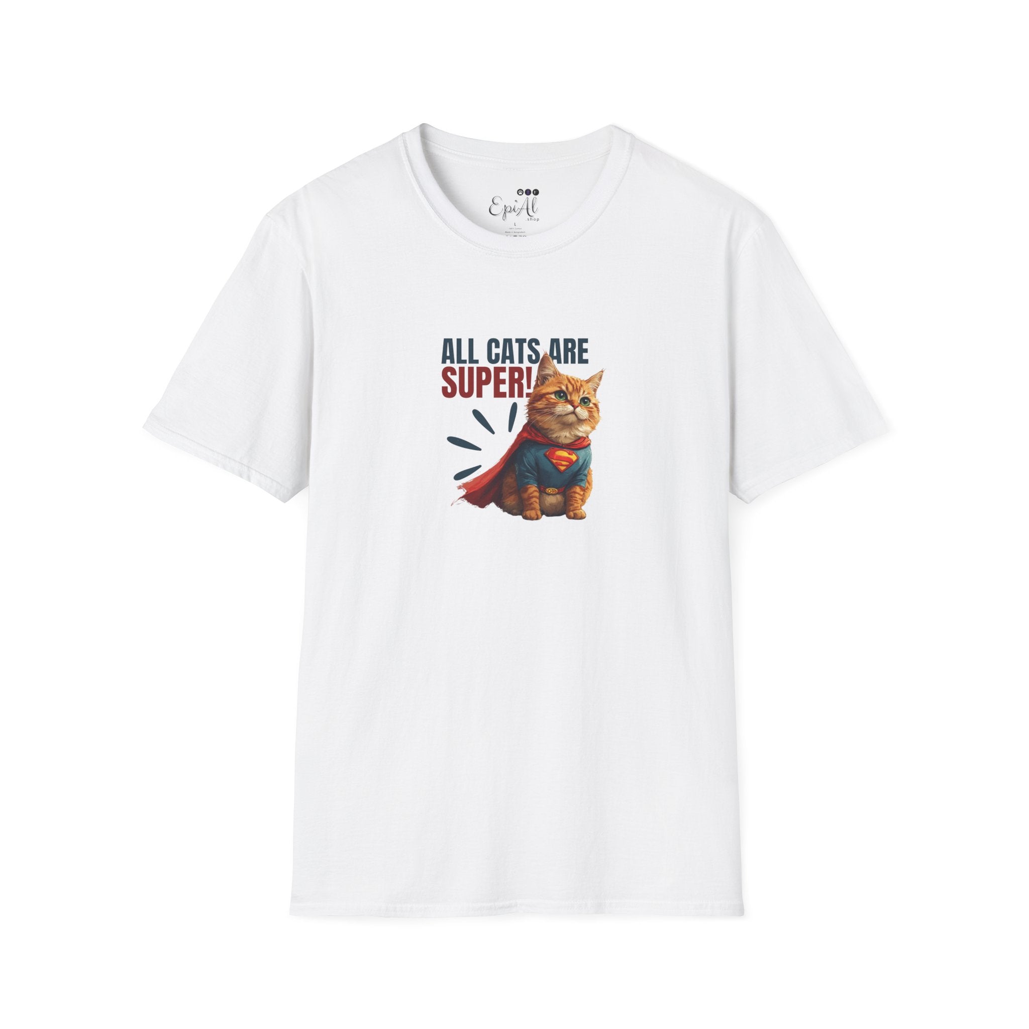 Super Cat Unisex T-Shirt, Fun Cat Lover Tee - Clothing, T-shirts - EpiAl's Shop