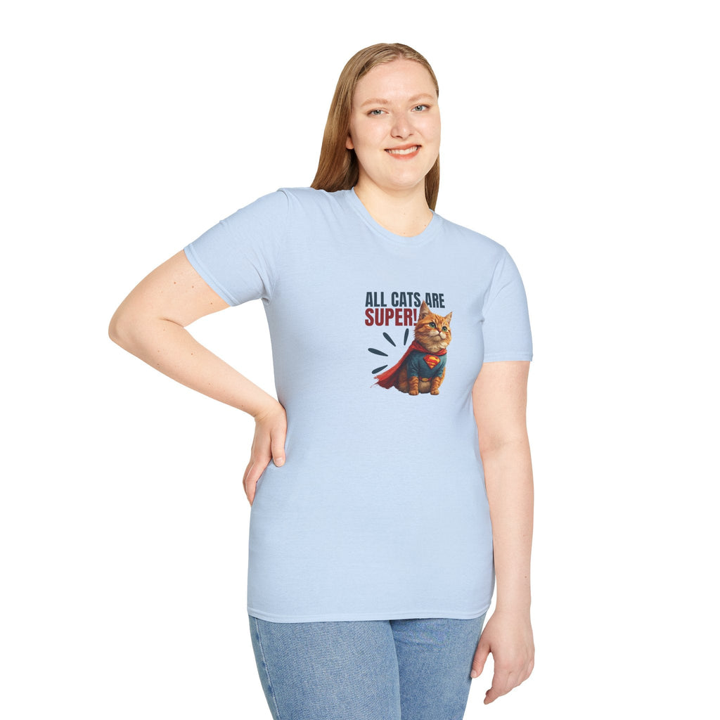Super Cat Unisex T-Shirt, Fun Cat Lover Tee - Clothing, T-shirts - EpiAl's Shop