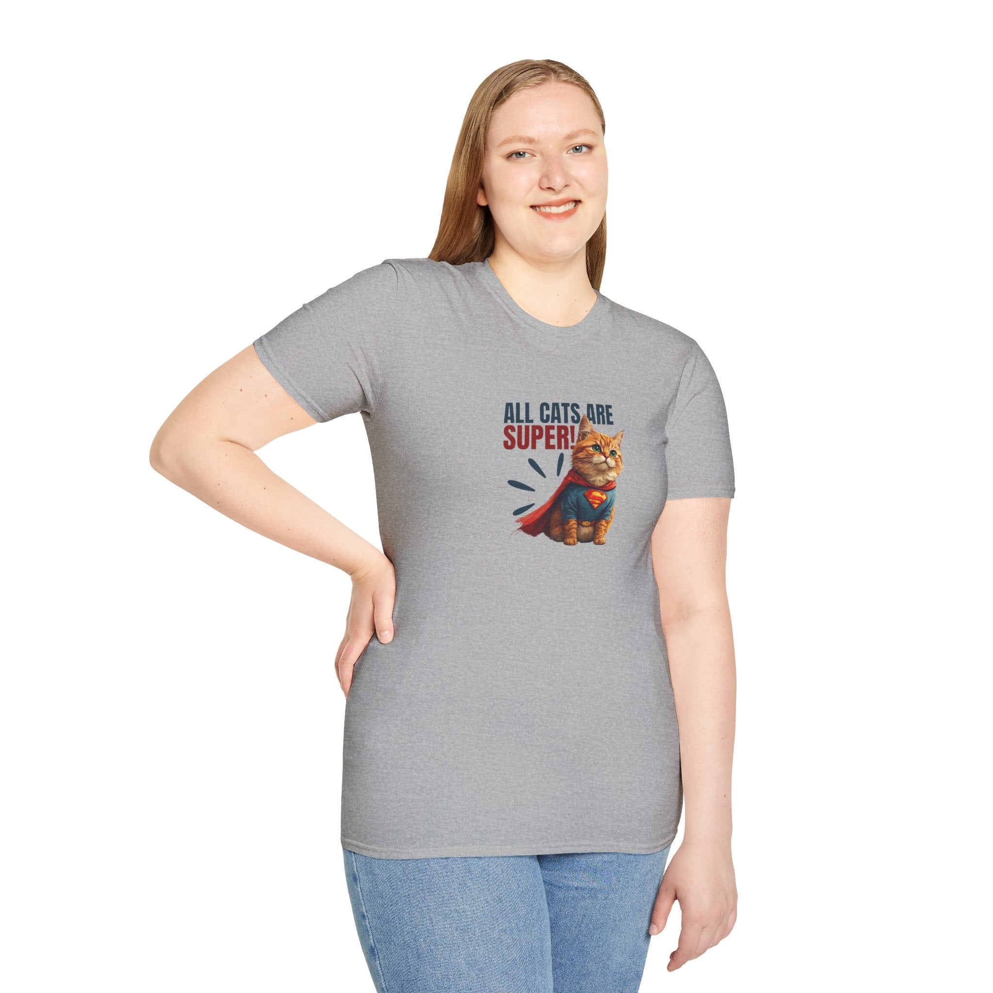 Super Cat Unisex T-Shirt, Fun Cat Lover Tee - Clothing, T-shirts - EpiAl's Shop