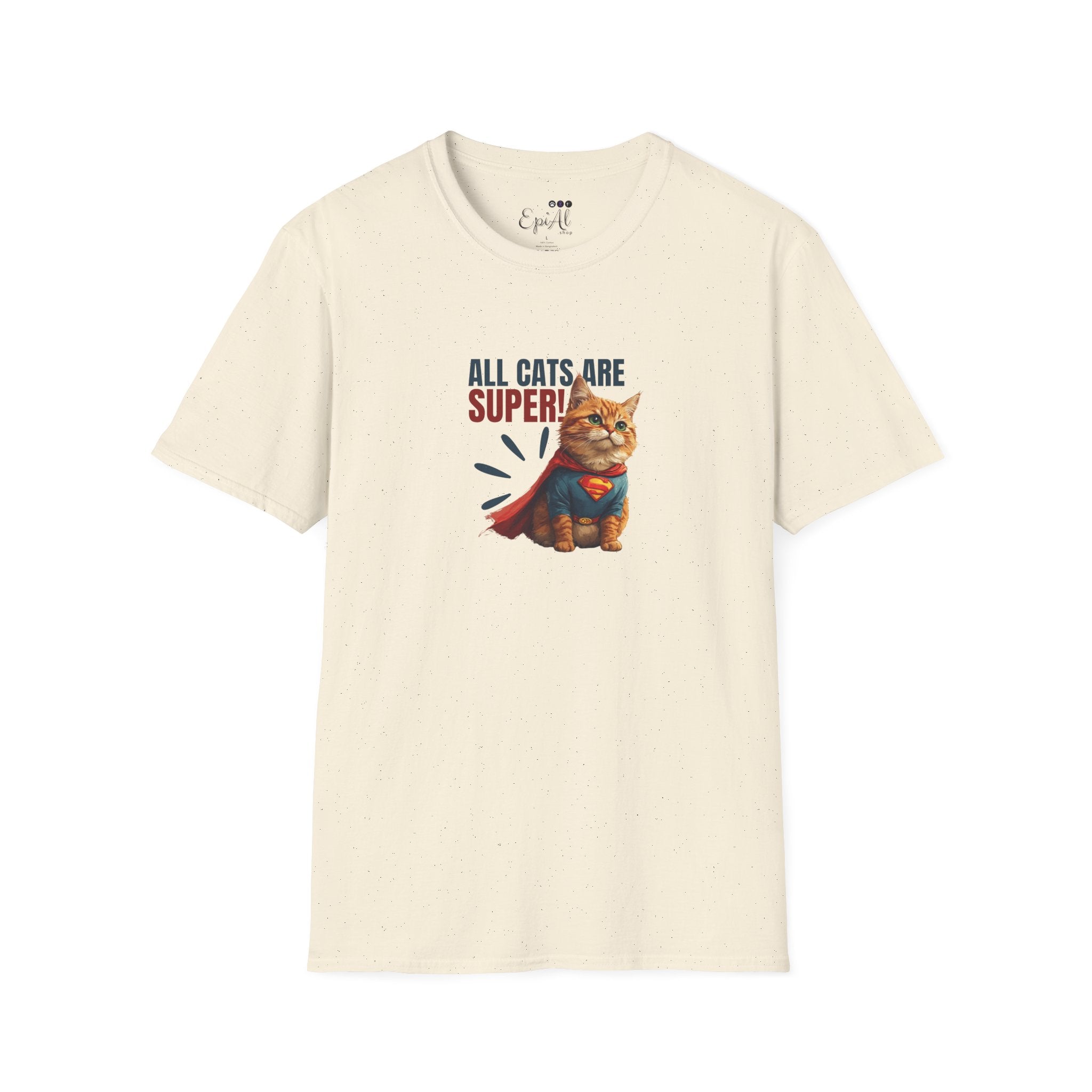 Super Cat Unisex T-Shirt, Fun Cat Lover Tee - Clothing, T-shirts - EpiAl's Shop