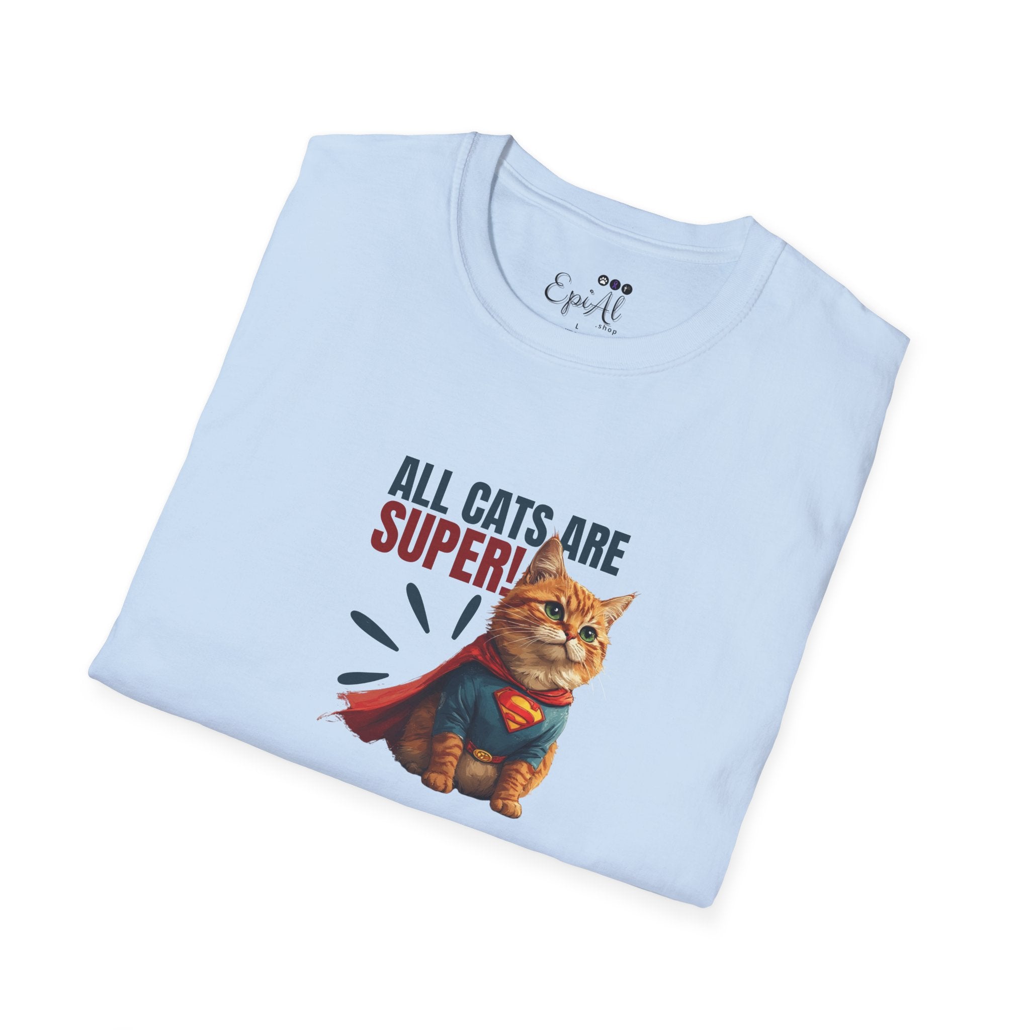 Super Cat Unisex T-Shirt, Fun Cat Lover Tee - Clothing, T-shirts - EpiAl's Shop