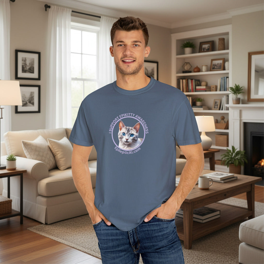 Support EpiKitty Awareness Unisex Garment-Dyed T-shirt - EpiAl's Shop
