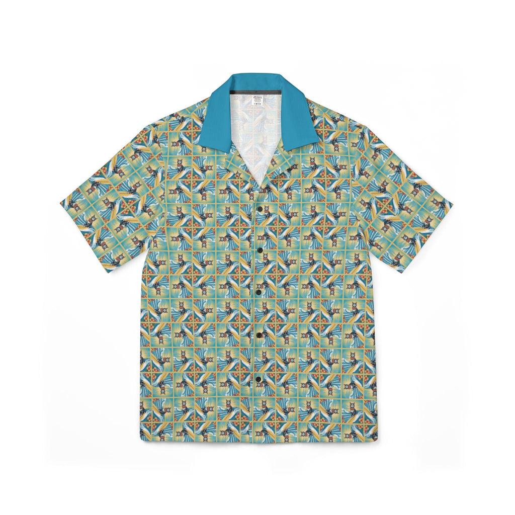 Surfer Kitties Men's Hawaiian Camp Shirt - Clothing, Hawaiian Style Shirts - EpiAl's Shop