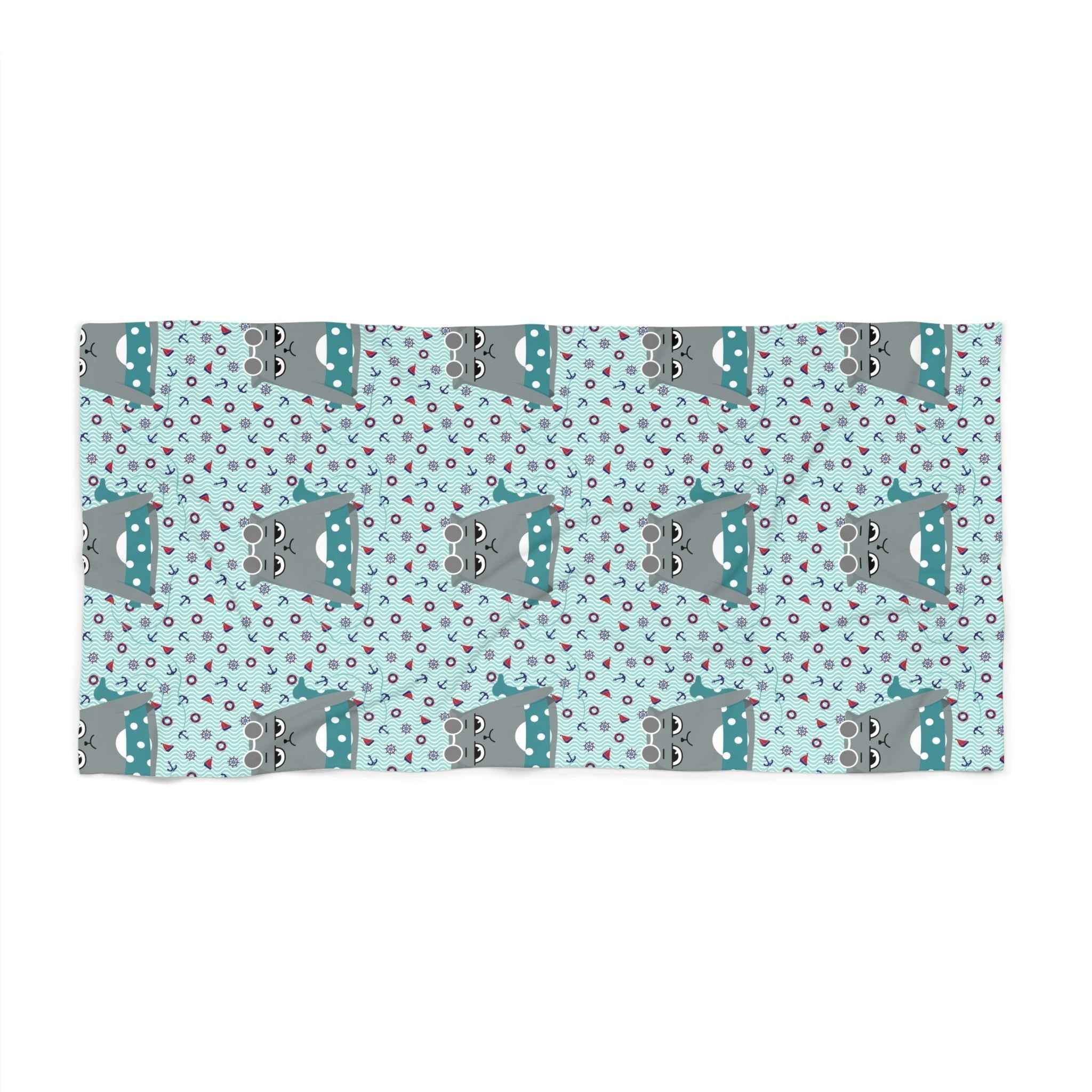 Swimming Grouch Cat Beach Towel