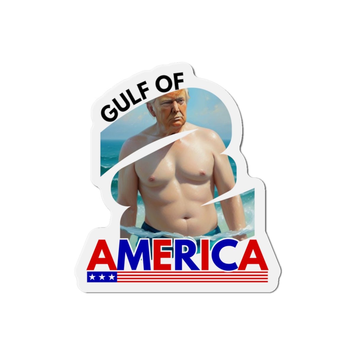 Swimming Trump American Gulf Die - Cut Magnet - Decor, Kitchen, Magnets - EpiAl's Shop