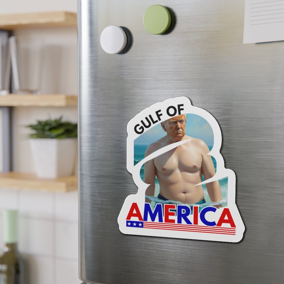 Swimming Trump American Gulf Die - Cut Magnet - Decor, Kitchen, Magnets - EpiAl's Shop