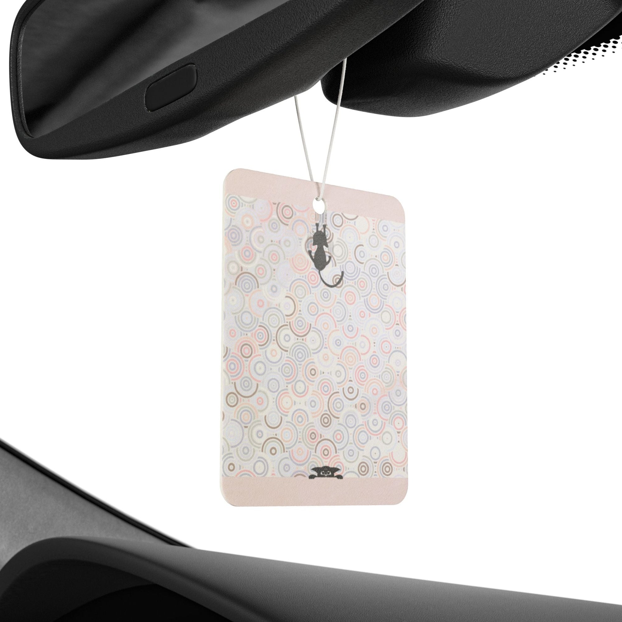 Swirly Background Kitty Car Air Freshener - Accessories, Auto, Air Fresheners - EpiAl's Shop