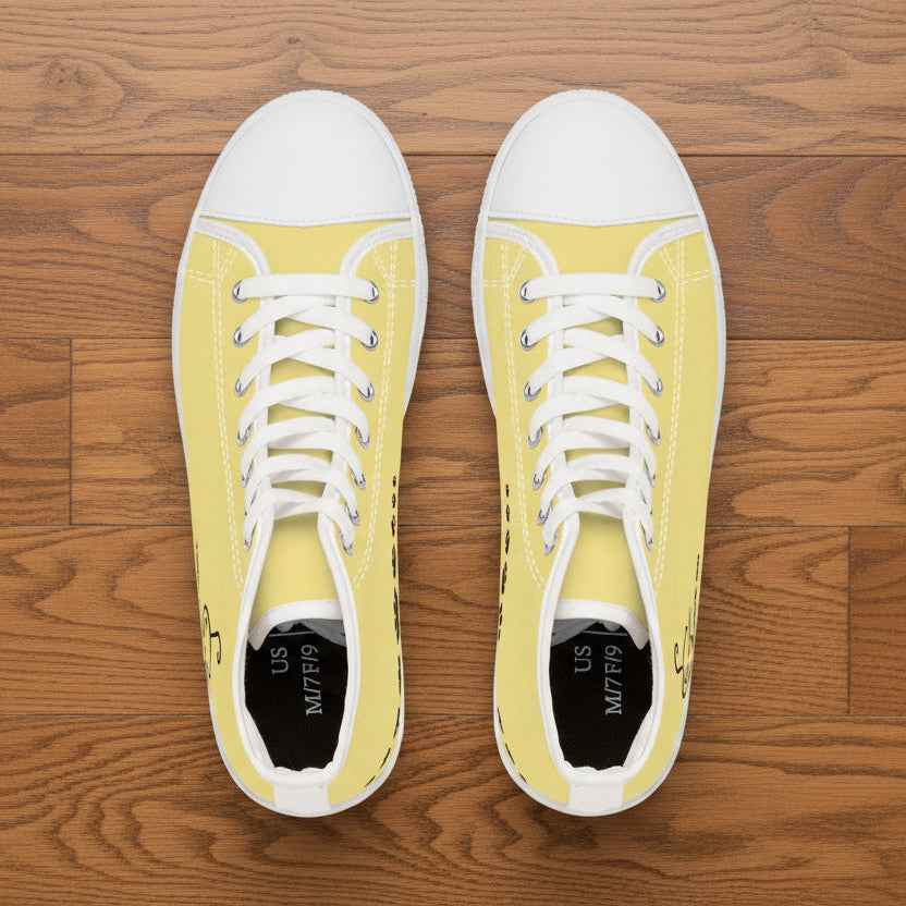 Tail Up, Move On High-Top Canvas Sneakers - Shoes, Sneakers - EpiAl's Shop