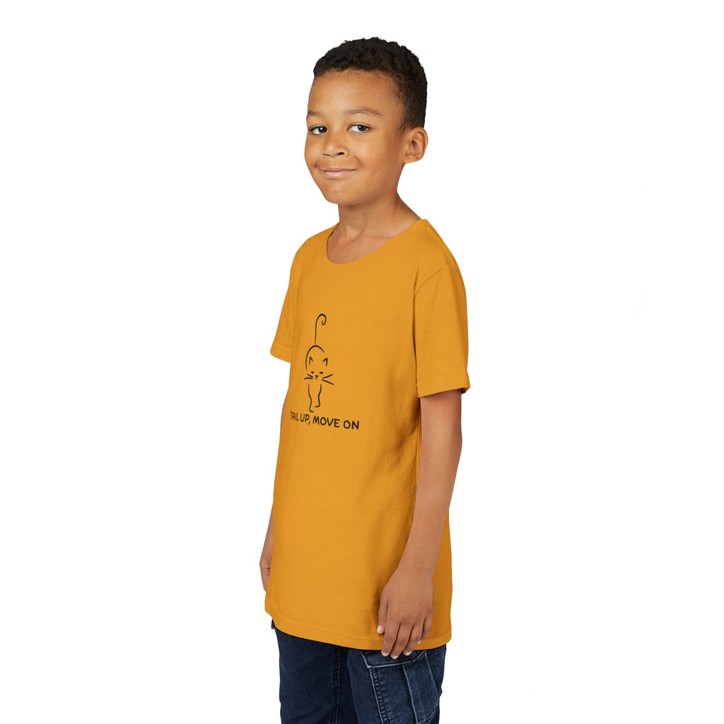 Tail Up, Move On Youth Tee – Small Human, Big Attitude - Clothing, Youth, Unisex, T-Shirt - EpiAl's Shop