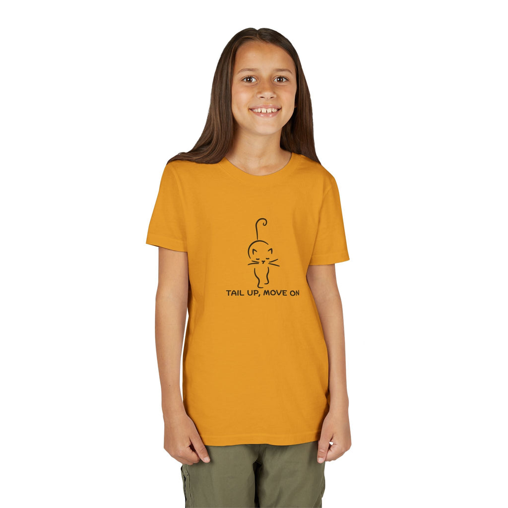 Tail Up, Move On Youth Tee – Small Human, Big Attitude - Clothing, Youth, Unisex, T-Shirt - EpiAl's Shop