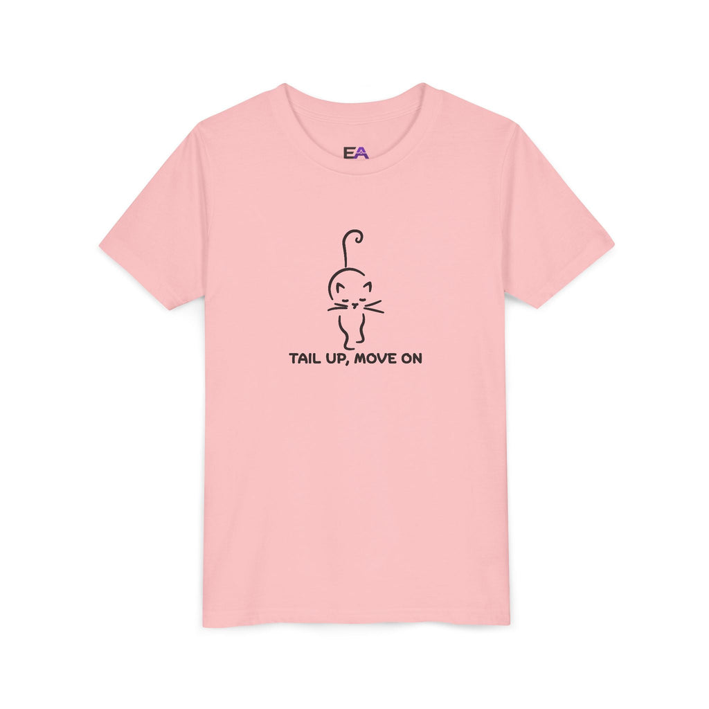 Tail Up, Move On Youth Tee – Small Human, Big Attitude - Clothing, Youth, Unisex, T-Shirt - EpiAl's Shop