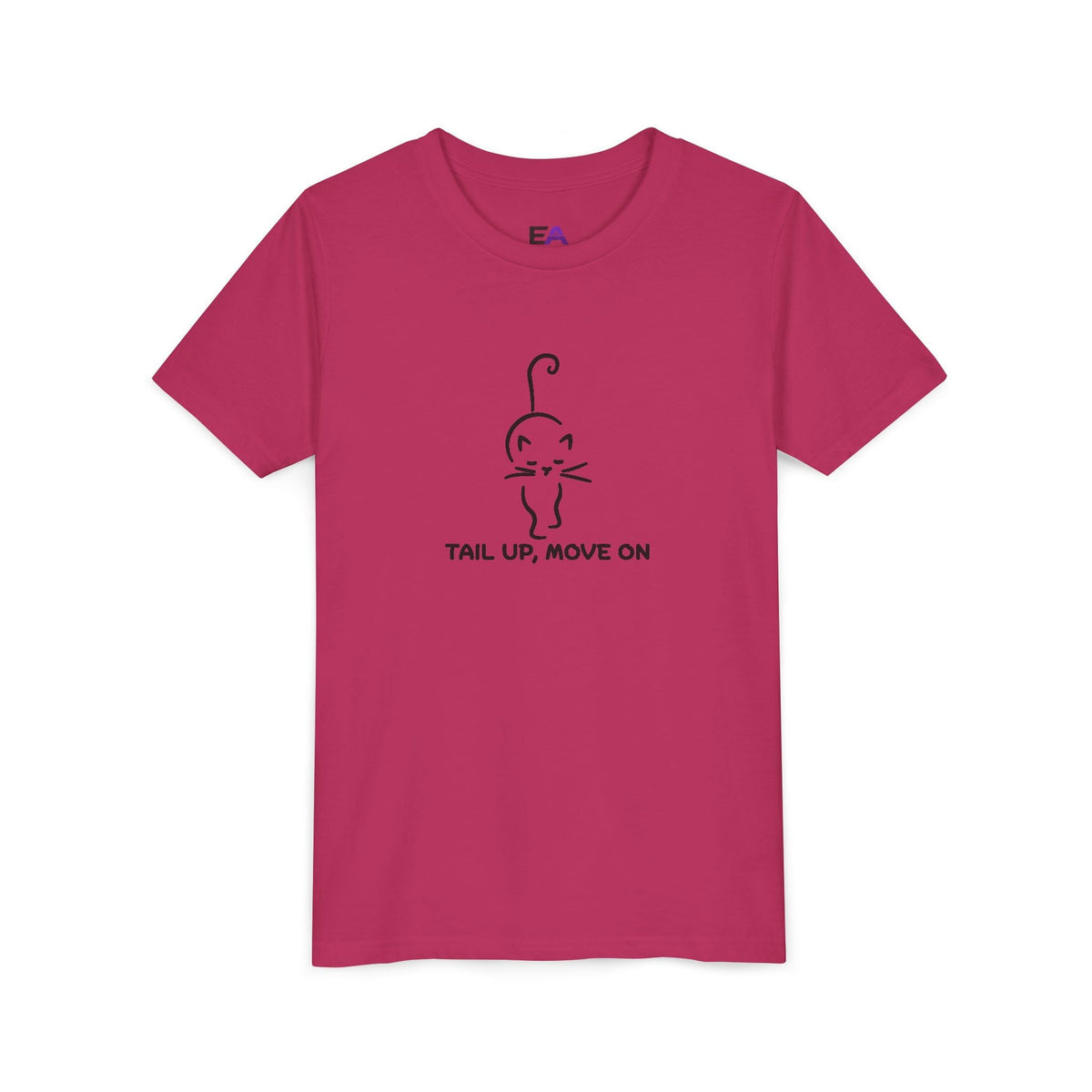 Tail Up, Move On Youth Tee – Small Human, Big Attitude - Clothing, Youth, Unisex, T-Shirt - EpiAl's Shop