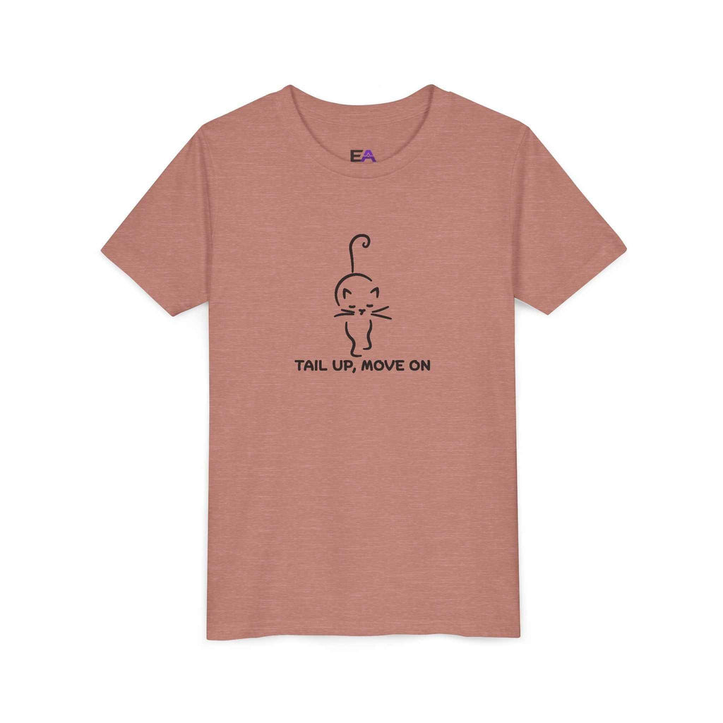 Tail Up, Move On Youth Tee – Small Human, Big Attitude - Clothing, Youth, Unisex, T-Shirt - EpiAl's Shop