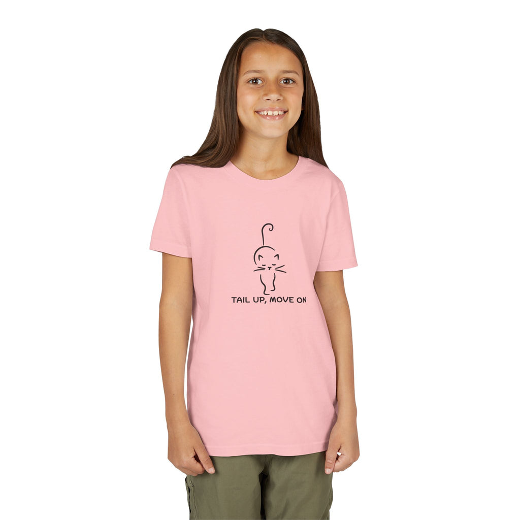 Tail Up, Move On Youth Tee – Small Human, Big Attitude - Clothing, Youth, Unisex, T-Shirt - EpiAl's Shop