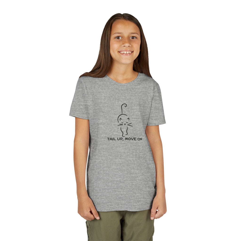 Tail Up, Move On Youth Tee – Small Human, Big Attitude - Clothing, Youth, Unisex, T-Shirt - EpiAl's Shop